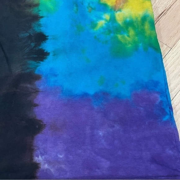 Tie dye tshirt short sleeve youth XL sunrise galaxy rainbow black - Picture 5 of 5